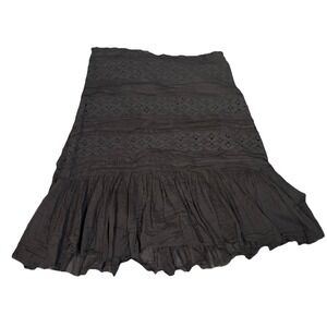 Free People Shailee Lace Black Skirt Size Small Whimsigoth Fairy Witchy Bohemian
